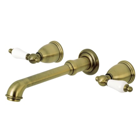 Kingston Brass Roman Tub Faucet, Antique Brass, Wall Mount KS7023PL